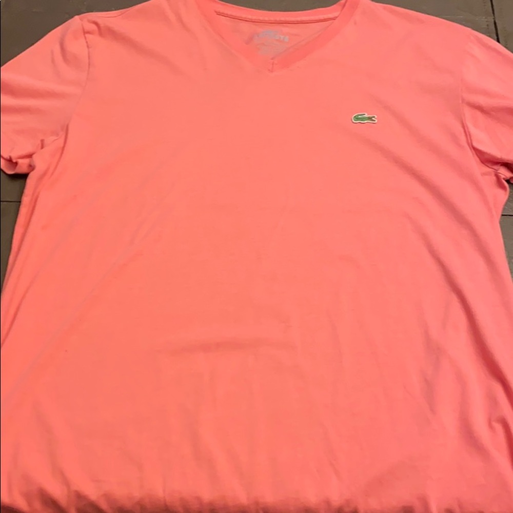 Womens V Neck LaCoste T Shirt, Size 4,